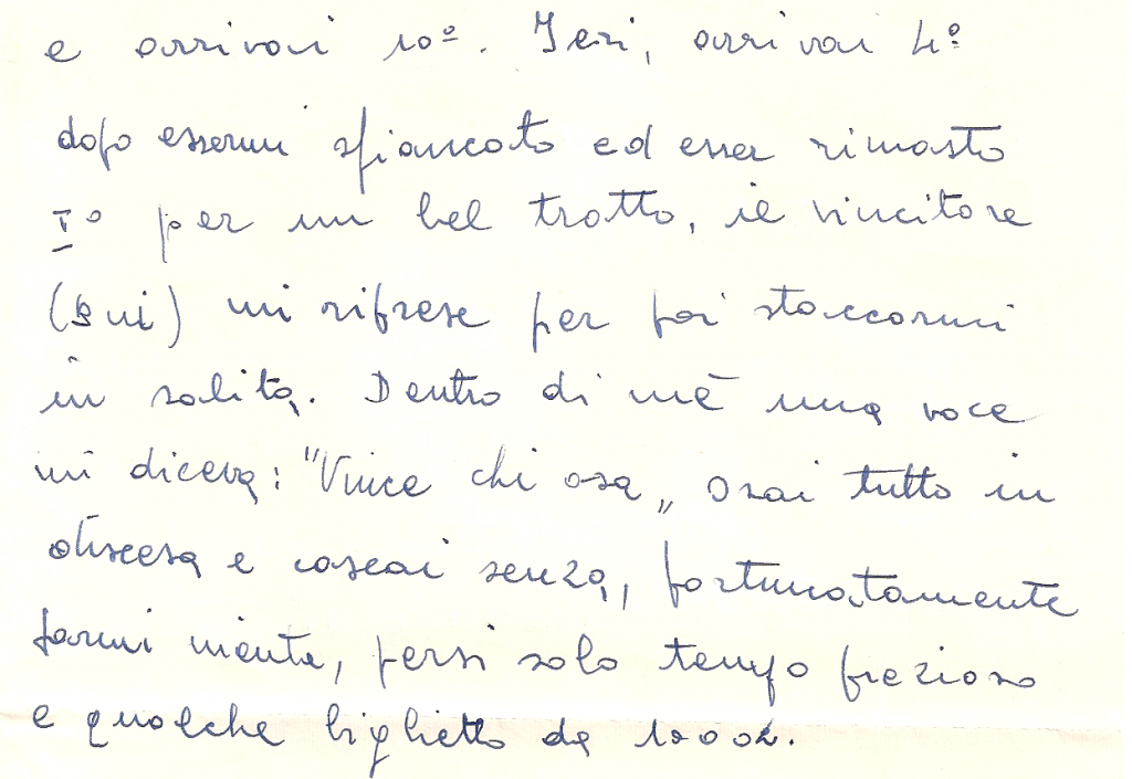 stralcio dalla lettera del 13 giugno 1955 inviata a Luisa